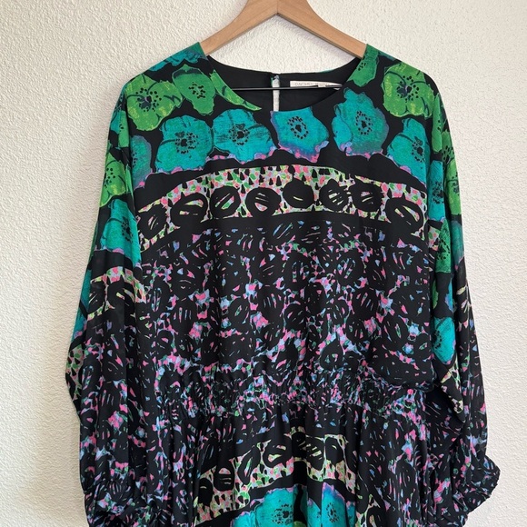 Rachel Rachel Roy Womens 2X Boho Floral Colorful Flowy Dress Vacation Resortwear - Picture 3 of 10